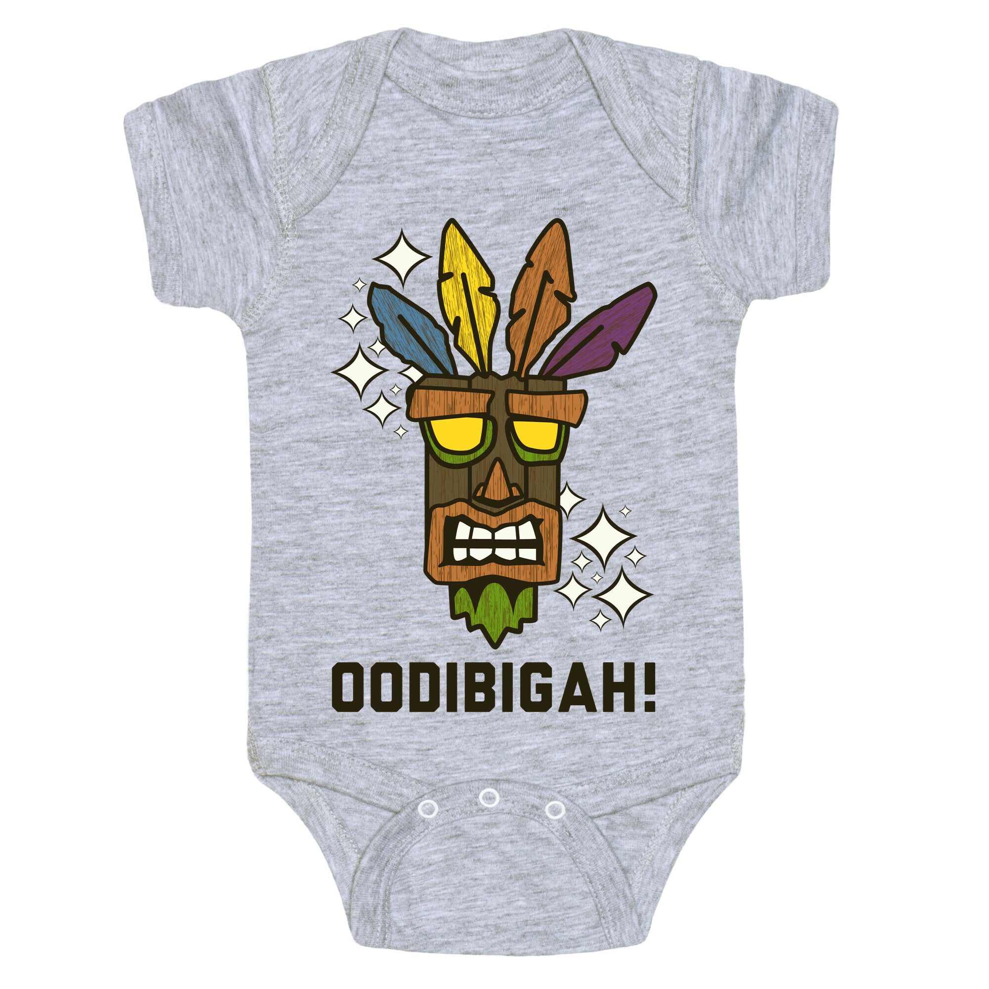 Crash Aku-Aku Mask Baby One Piece